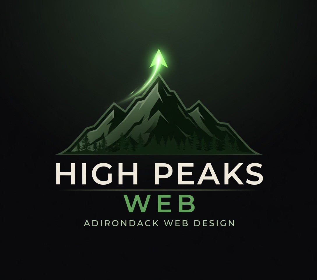 High Peaks Web logo — Adirondack web design studio based in Saranac Lake NY